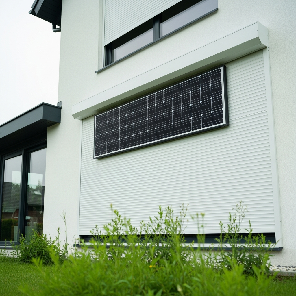 Panneau solaire intégré à un volet roulant écologique